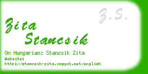 zita stancsik business card